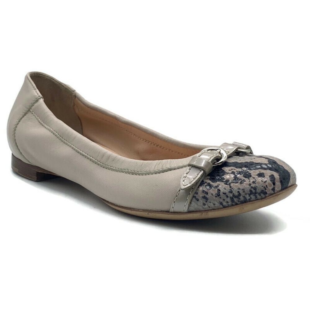 AGL Captoe Ballet Leather Flat Shoes